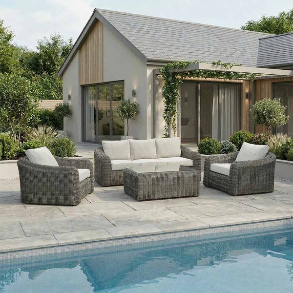 Orchard Life Morello Garden Lounge Set with Coffee Table - Grey Weave