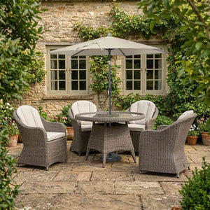 Orchard Life Mulberry 4 Seat Round Dining Set with 110cm Table