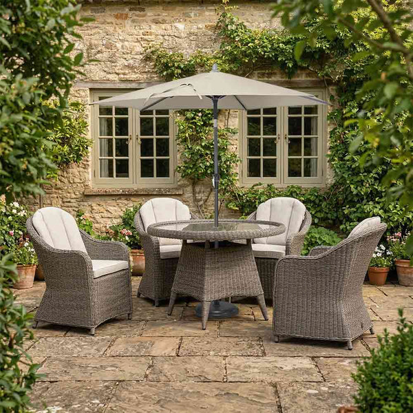Orchard Life Mulberry 4 Seat Round Dining Set with 110cm Table