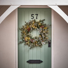 National Tree Frosty Dorchester Pre-Lit Wreath