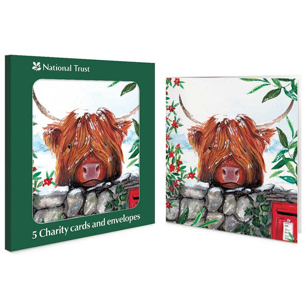 National Trust Highland Cow Charity Christmas Cards (Pack of 5)