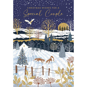 Nigel Quiney Couple Winter Field Christmas Card