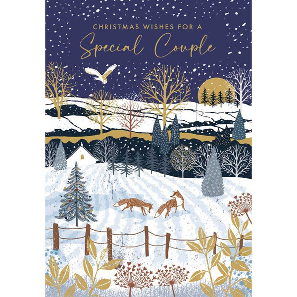 Nigel Quiney Couple Winter Field Christmas Card