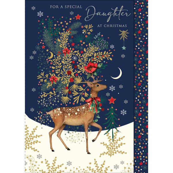 Nigel Quiney Daughter Golden Leaf Deer Christmas Card
