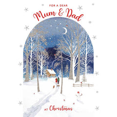 Nigel Quiney Mum & Dad Snowy Walk Christmas Card