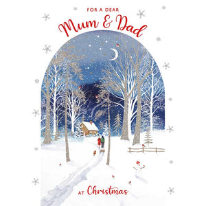 Nigel Quiney Mum & Dad Snowy Walk Christmas Card