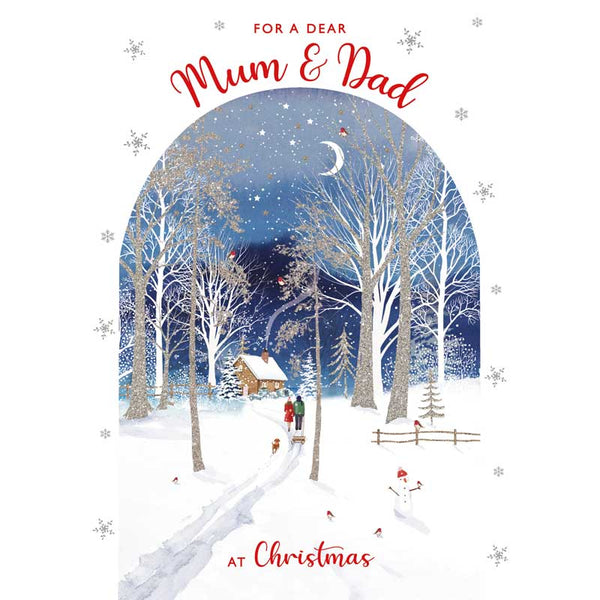 Nigel Quiney Mum & Dad Snowy Walk Christmas Card