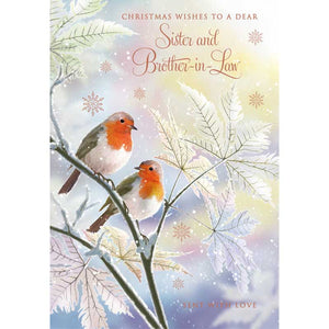 Nigel Quiney Sister & Brother-In-Law Frosty Robins Christmas Card