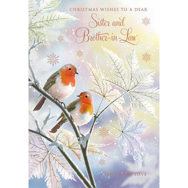 Nigel Quiney Sister & Brother-In-Law Frosty Robins Christmas Card