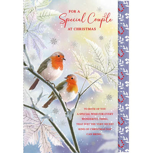 Nigel Quiney Special Couple Frosty Robins Christmas Card