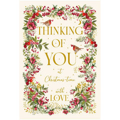 Nigel Quiney Thinking Of You Floral Christmas Card