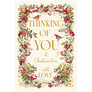 Nigel Quiney Thinking Of You Floral Christmas Card