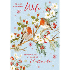 Nigel Quiney Wife Robins Christmas Card
