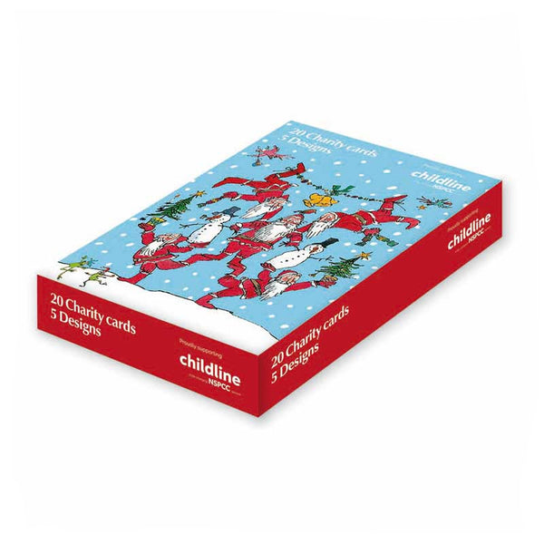 NSPCC Balancing Santa Charity Christmas Cards (Pack of 20)