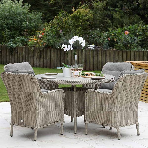 Orchard Life Victoria 4 Seat Dining Set with 120cm Round Table