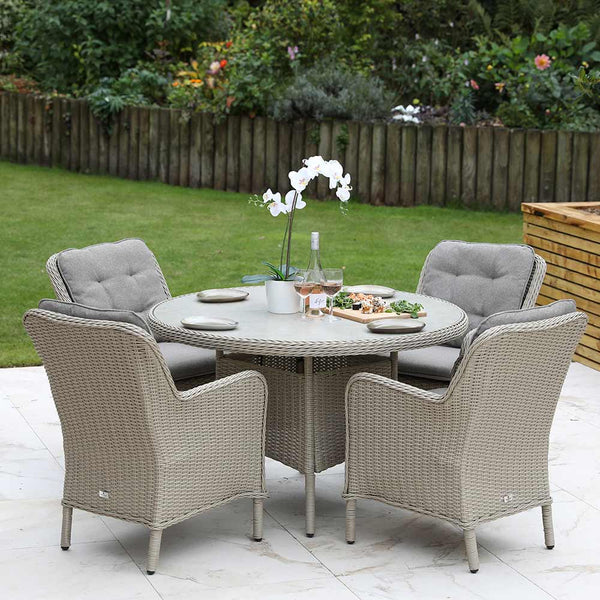 Orchard Life Victoria 4 Seat Dining Set with 120cm Round Table