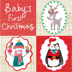Paper Salad Baby's First Christmas Christmas Card