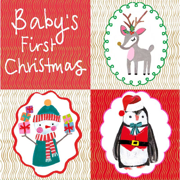 Paper Salad Baby's First Christmas Christmas Card