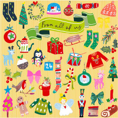 Paper Salad From All Of Us Icons Christmas Card