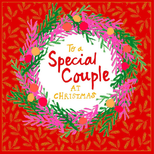 Paper Salad Special Couple Wreath Christmas Card