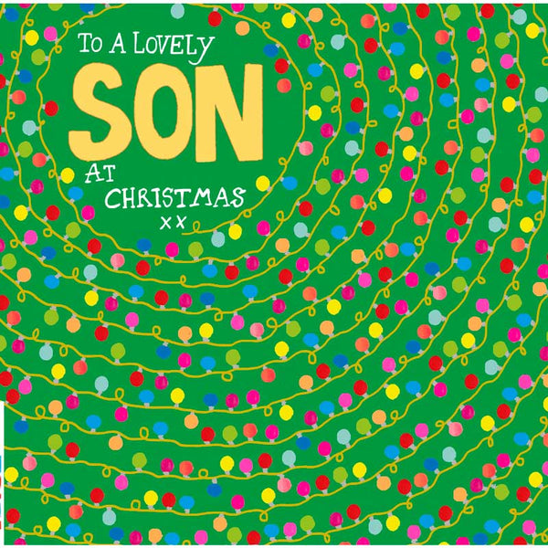 Paper Salad To A Lovely Son Christmas Card