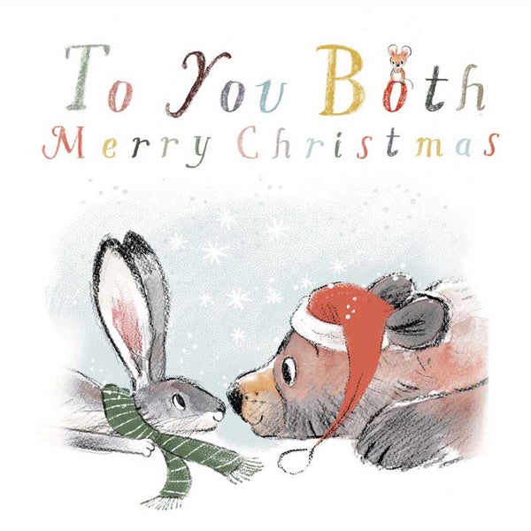 Paper Shed Bear & Hare Christmas Card
