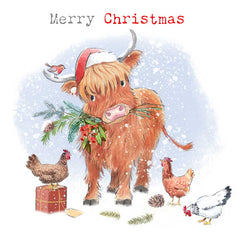 Paper Shed Highland Cow Christmas Card