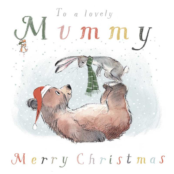 Paper Shed Mummy Hare & Bear Christmas Card