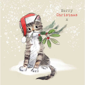 Paper Shed Tabby Kitten Christmas Card