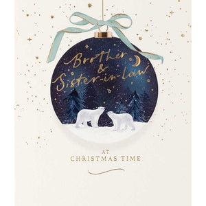 Paperlink Brother & Sister-In-Law Polar Bears Christmas Card