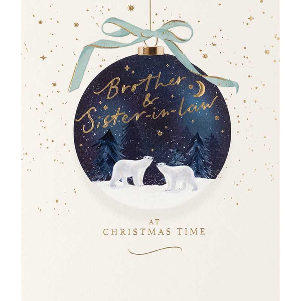 Paperlink Brother & Sister-In-Law Polar Bears Christmas Card