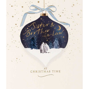 Paperlink Sister & Brother-In-Law Penguins Christmas Card