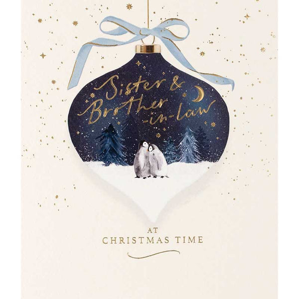 Paperlink Sister & Brother-In-Law Penguins Christmas Card