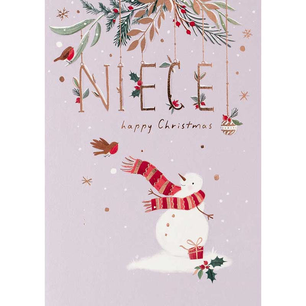 Paperlink Niece Snowman Christmas Card