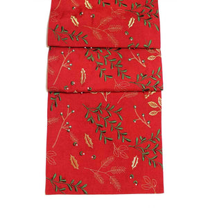Peggy Wilkins Red Berry Beads Table Runner