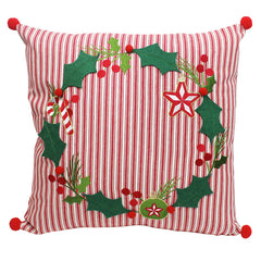 Peggy Wilkins Festive Stripe Cushion