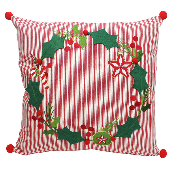 Peggy Wilkins Festive Stripe Cushion
