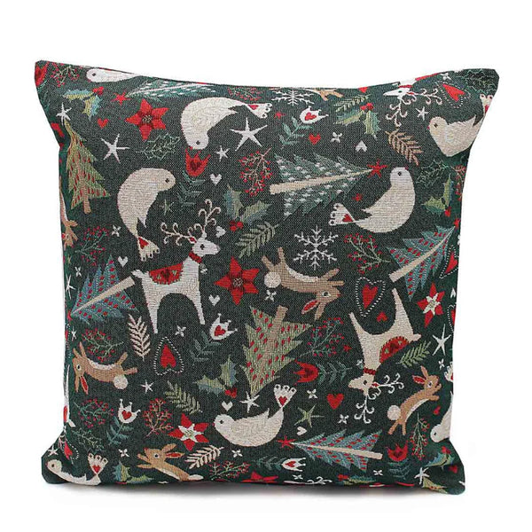 Peggy Wilkins Green Forest Fun Cushion