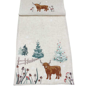 Peggy Wilkins Highland Christmas Table Runner