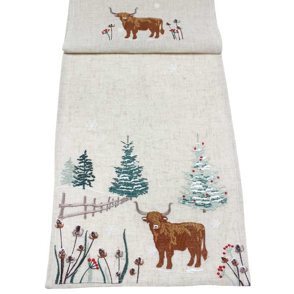 Peggy Wilkins Highland Christmas Table Runner