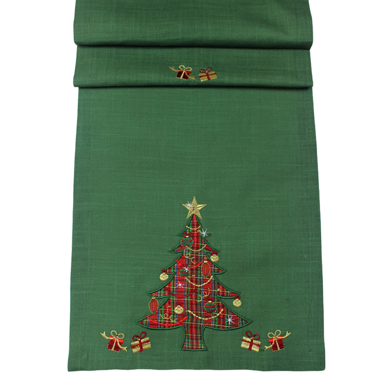 Peggy Wilkins Tartan Tree Table Runner