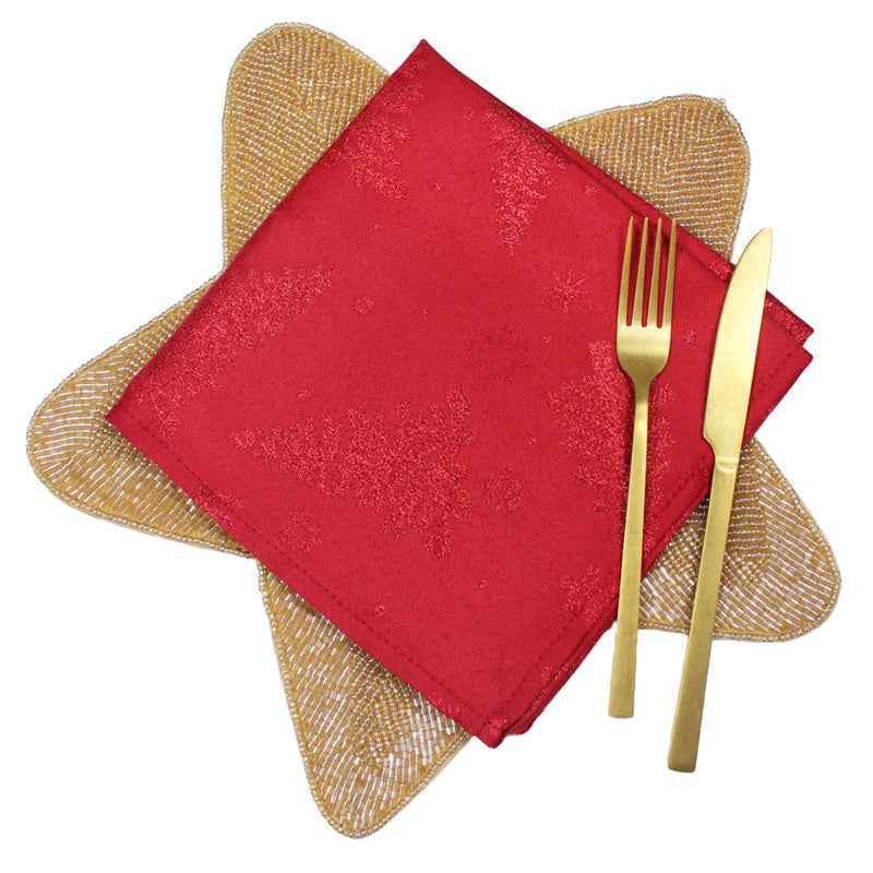 Peggy Wilkins Red Terrific Trees Napkins (Pack of 4)