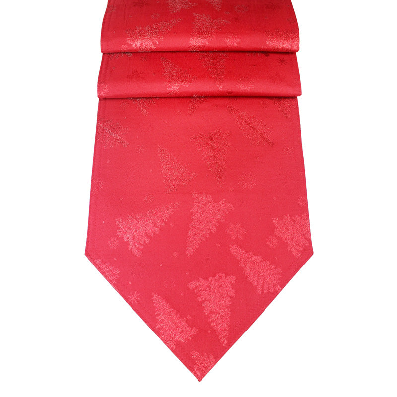 Peggy Wilkins Red Terrific Trees Table Runner