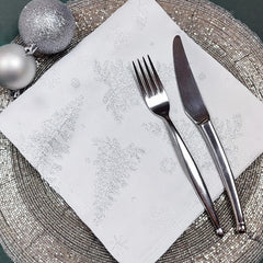 Peggy Wilkins White Terrific Trees Napkins (Pack of 4)
