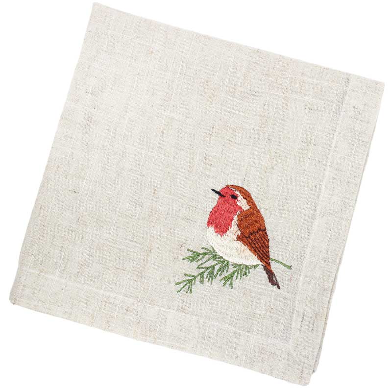 Peggy Wilkins Frosted Feather Napkins (Pack of 4)