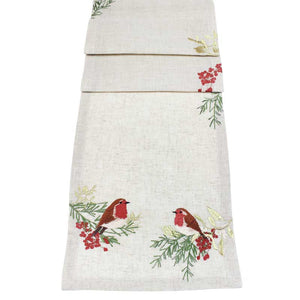Peggy Wilkins Frosted Feather Table Runner