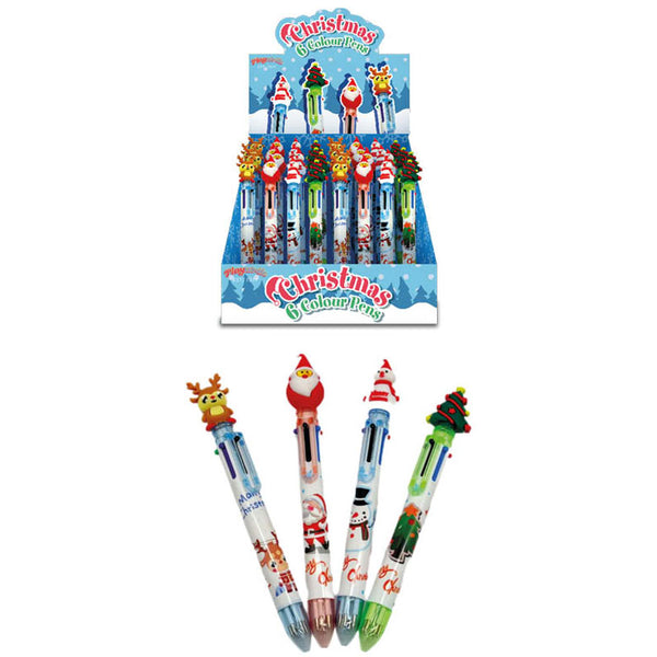 Playwrite Christmas 6 Colour Pen (Assorted Designs)