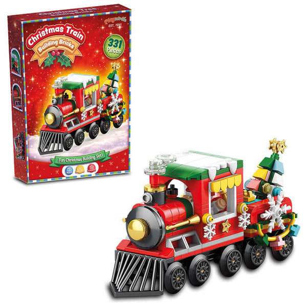 Playwrite Christmas Train Building Brick Set