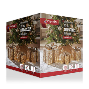 Premier Battery-Operated Lit Parcels (Pack of 3)