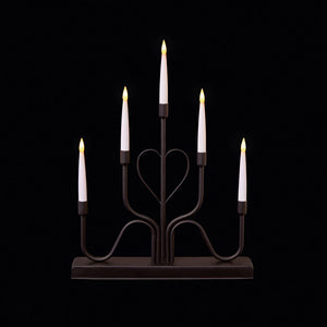 Premier Black Metal Heart Candle Bridge